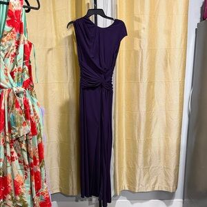 Halston Heritage One-Shoulder Purple Dress